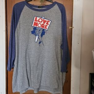 Anvil Raglan Style Tshirt Size 2X